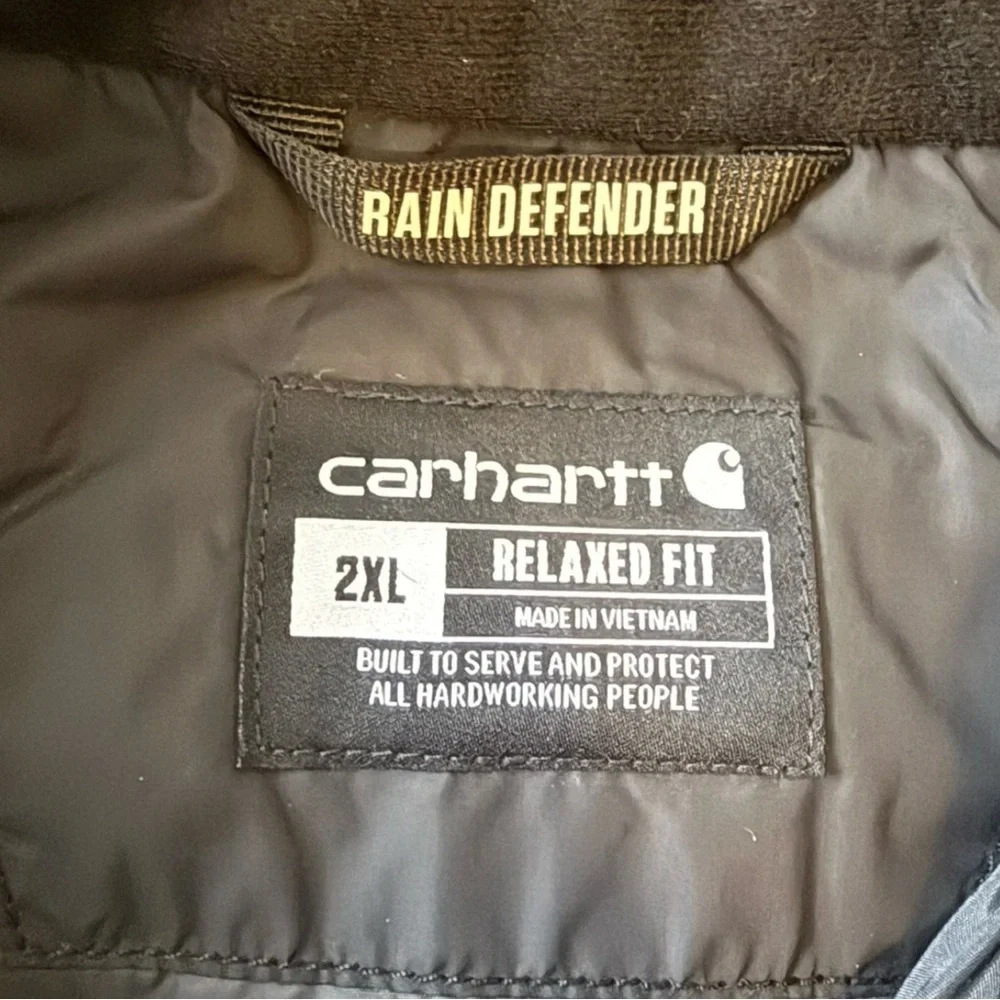New Carhartt Rain Defender Insulated Vest Black XXL Relaxed Fit Cordura Workwear - Picture 8 of 9